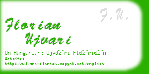 florian ujvari business card